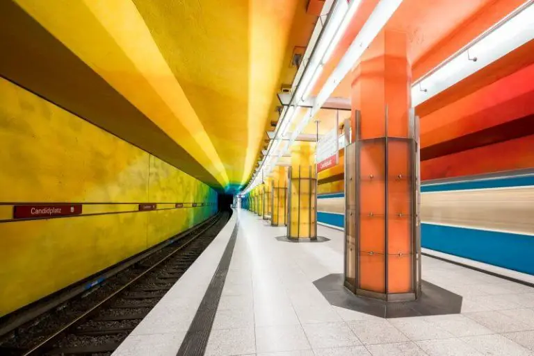 Bright metro station