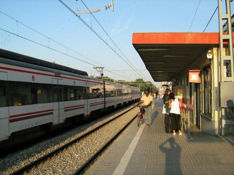 Train station in Calella