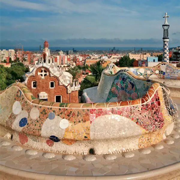 Upper terrace in the Park Guell