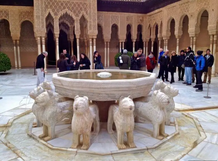 Tourists in the Alhambra