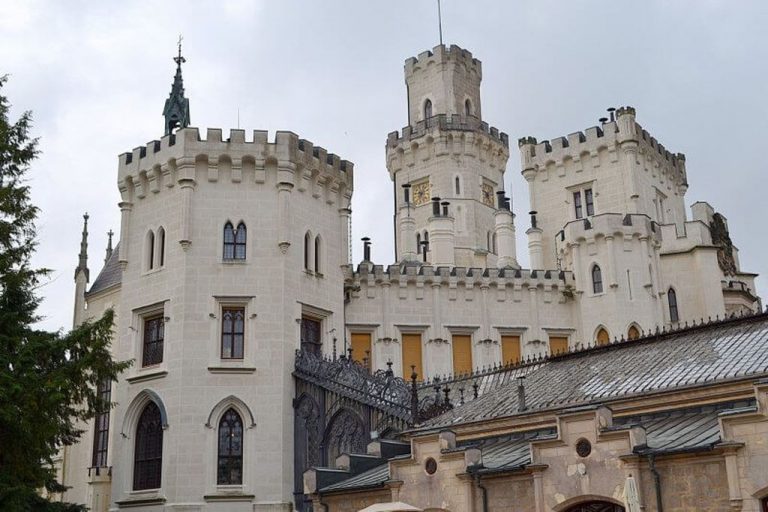 Castle tower in the castle Hluboká nad Vltavou