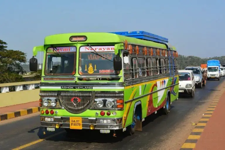 Bus on Anjuna beach