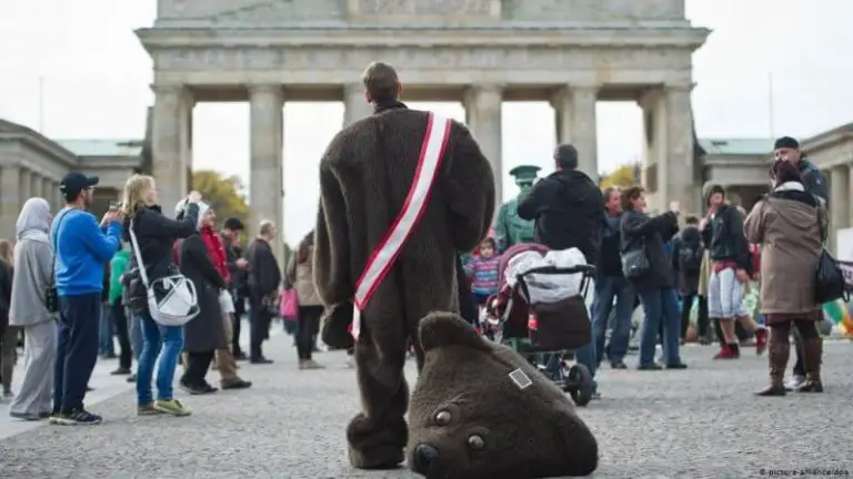 The symbol of Berlin near the Brandenburg Gate