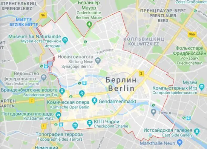 Map of Mitte
