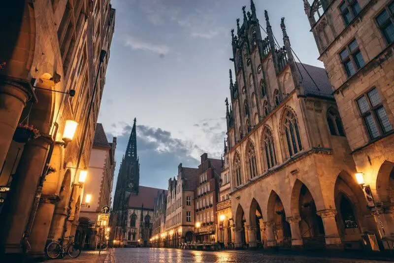 Tourist's guide to Muenster, an old city in Germany
