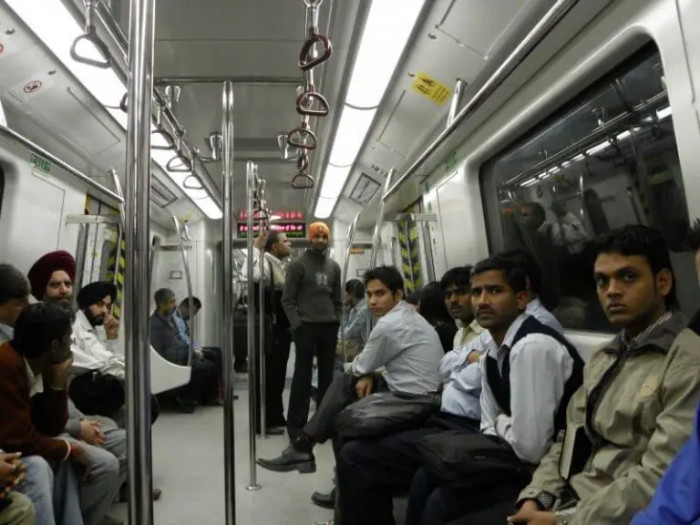 Locals in the New Delhi subway
