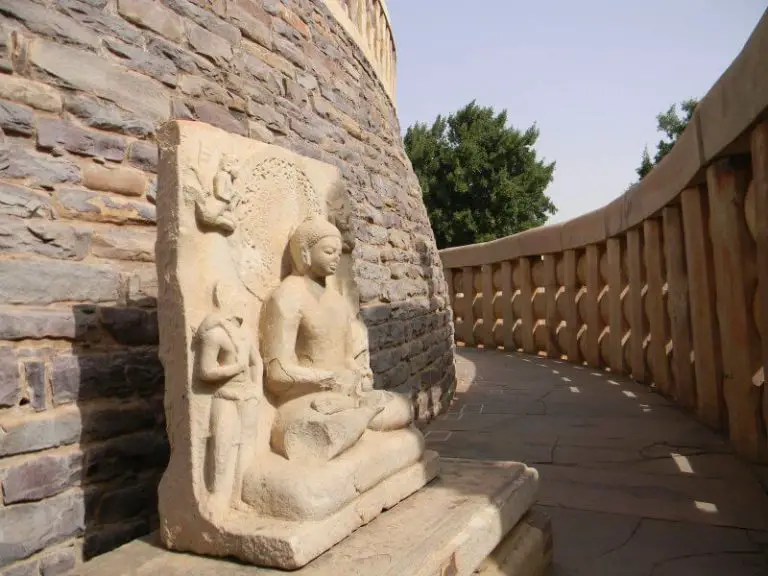 Statue near the Great Stupa in Sanchi