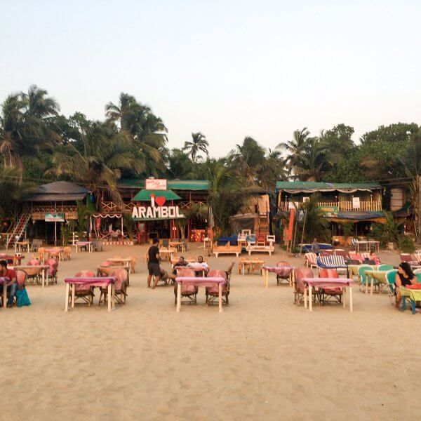 Cafe on the beach of Arambol