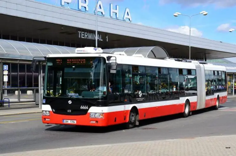 Bus near Vaclav Havel Airport