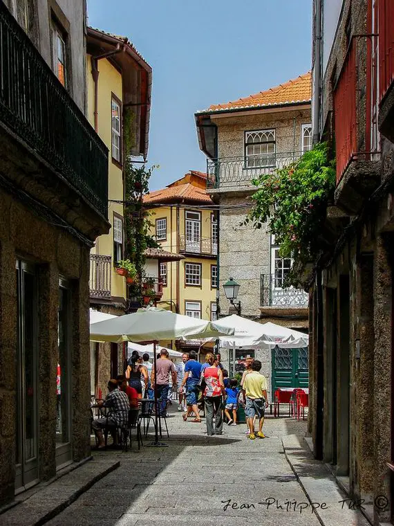 Beautiful street in the city of Braga, Portugal