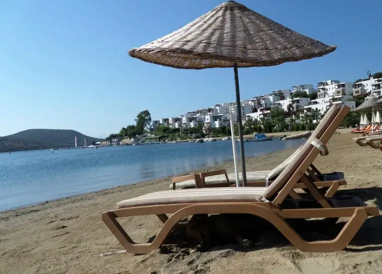 You can use sun loungers with umbrellas.