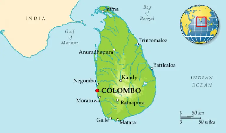Colombo on the map