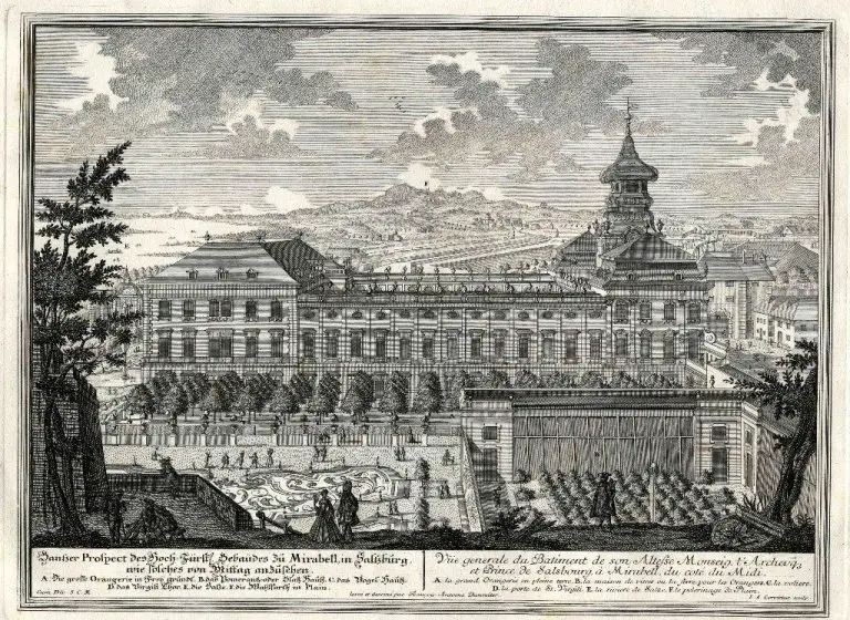 Engraving of Mirabell Castle