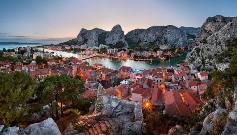 Evening Omis and the Cetina River