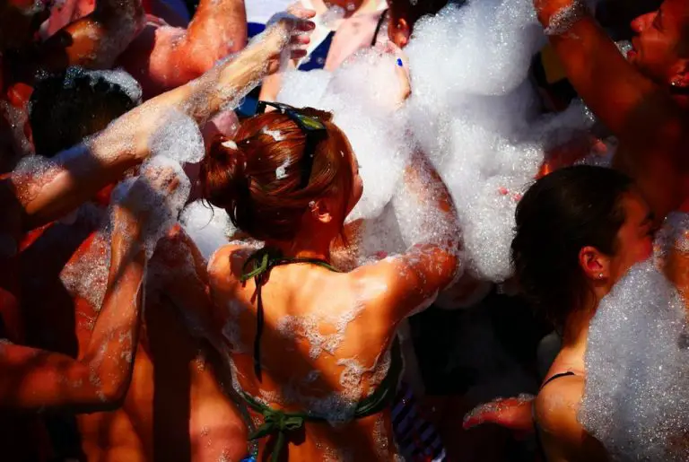 A foam party