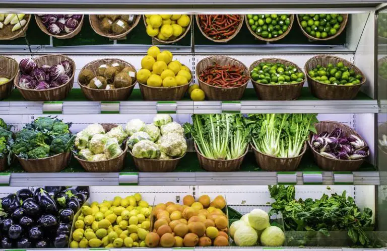 Supermarket Vegetable Shelf
