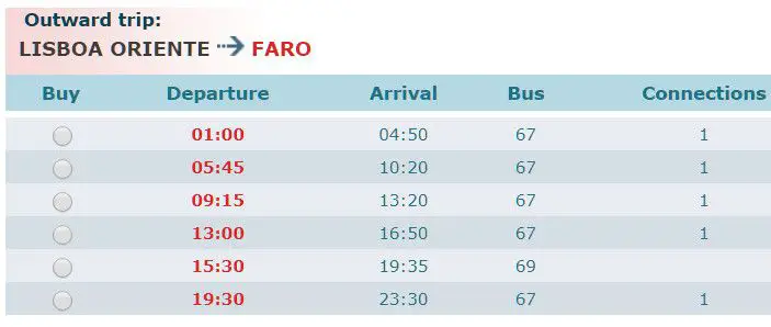 Rede Expressos Bus Schedule