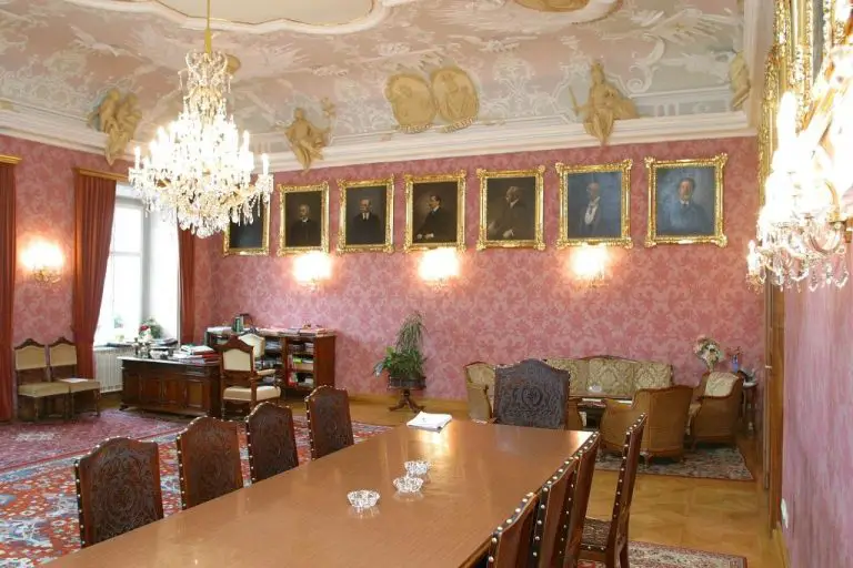 In one of the rooms of the Town Hall of St. Pelten