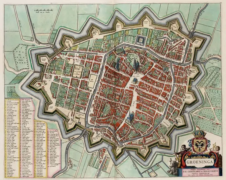 Groningen historical plan, 1652
