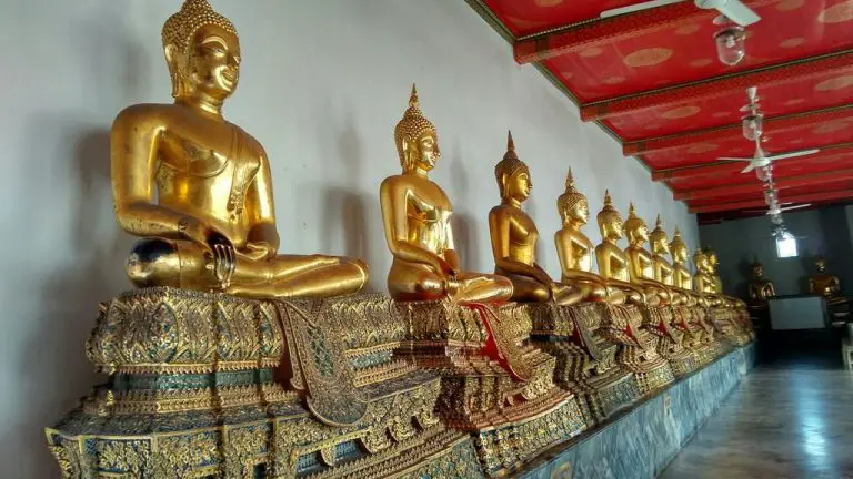 Identical Gilded Buddha Statues