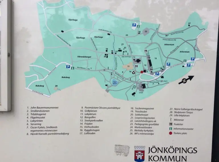 Jönköpings Stadspark Park Map