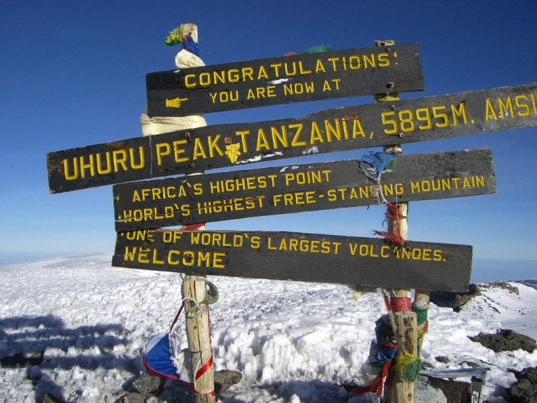 The top of the volcano Kilimanjaro