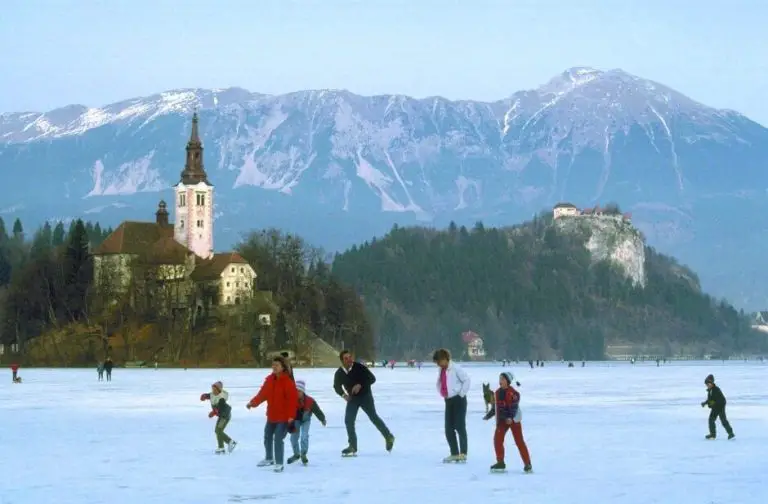 Bled Lake in winter