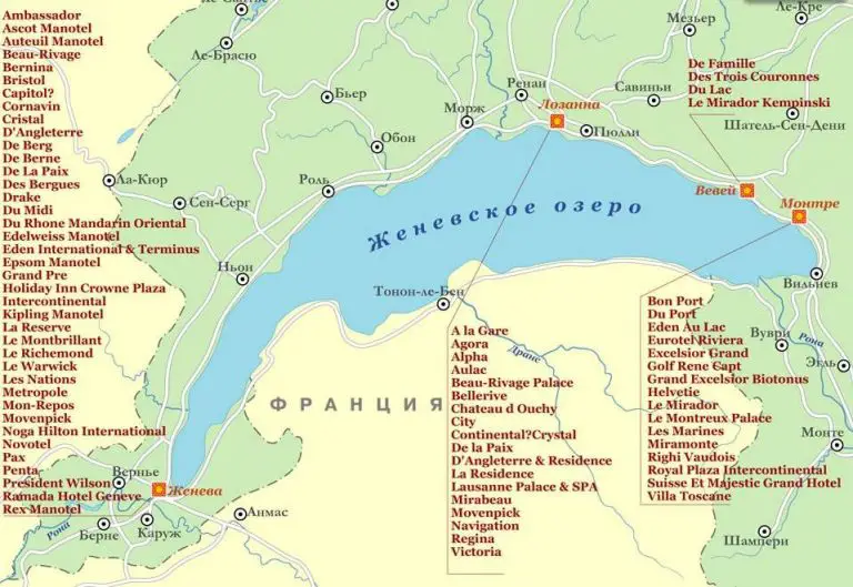Lake Geneva on the map