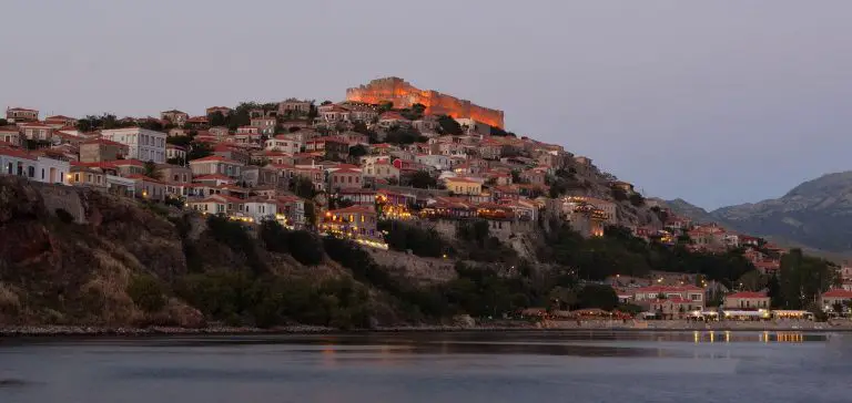 Night city of Molivos