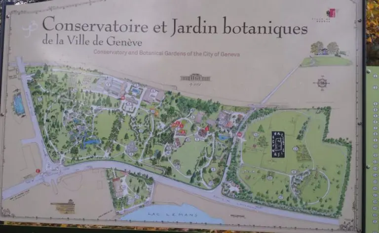 Map of the Botanical Garden Villa le Chene