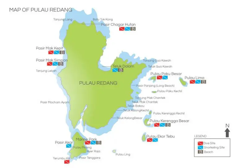Map of Redang Island