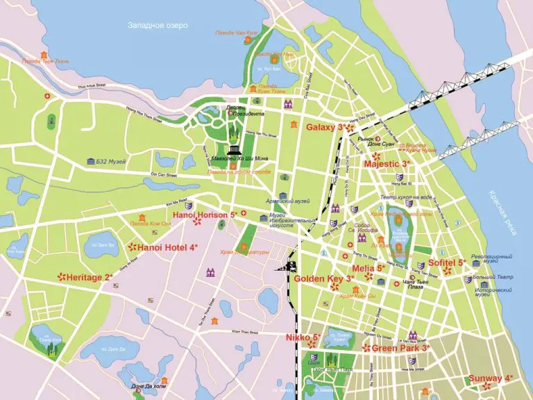 Hanoi map in Russian