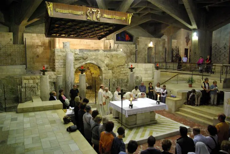Lower level of the Temple of the Annunciation