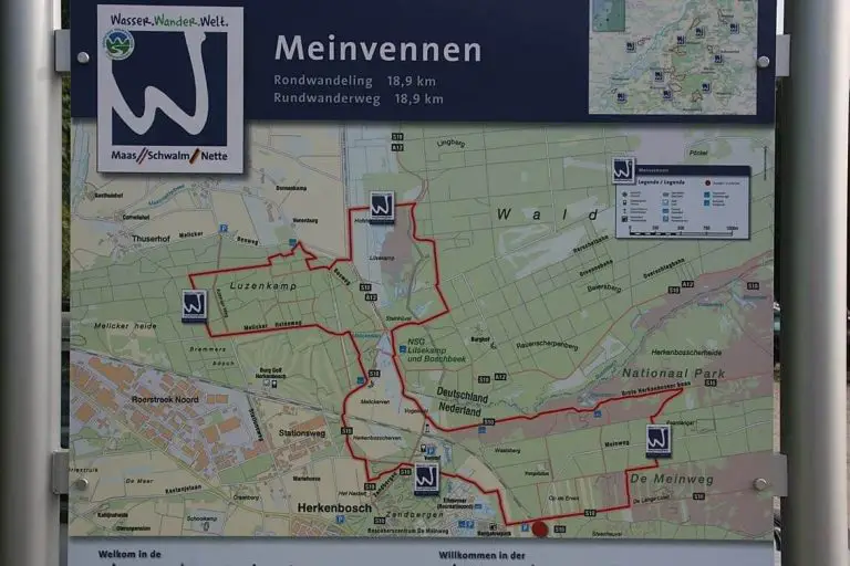 Map of the National Park de Meinweg