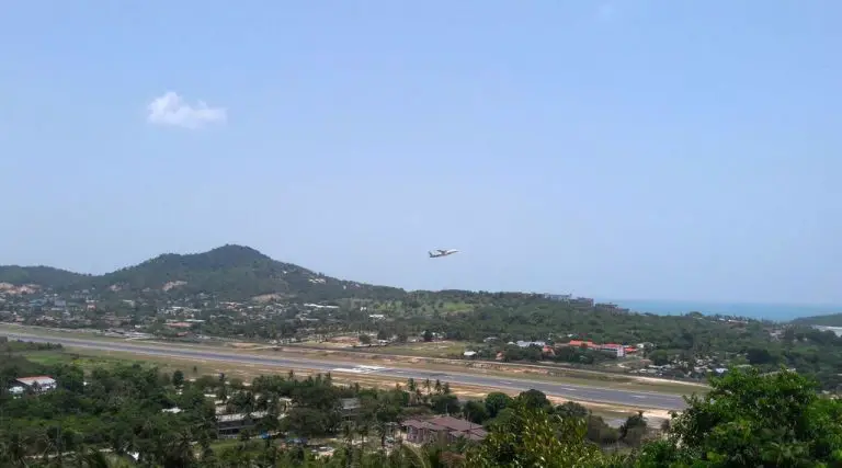 From the observation deck you can watch how planes take off and arrive