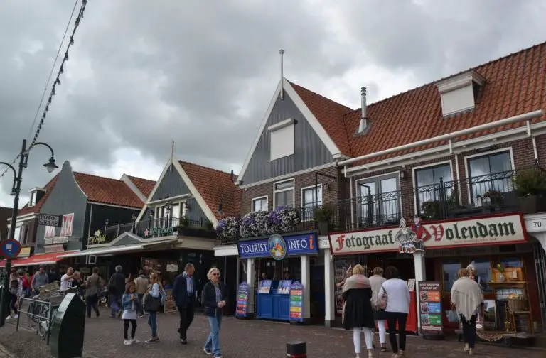 Numerous shops on the waterfront