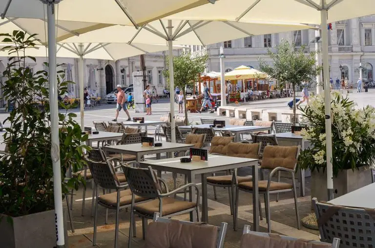 Cafe on Tartini Square in Piran