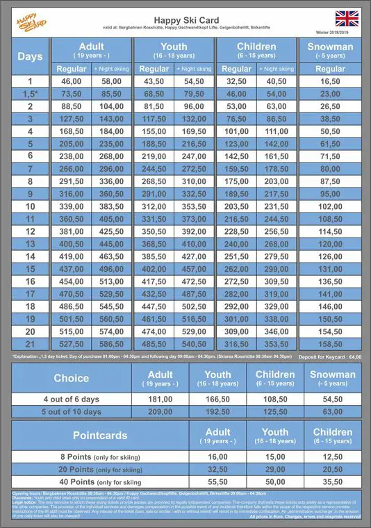 See pass prices in Seefeld