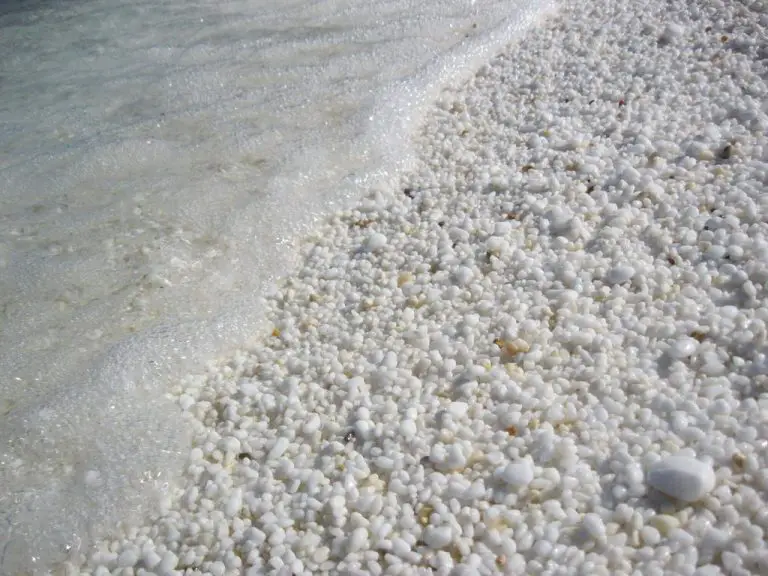 Pebbles on a marble beach