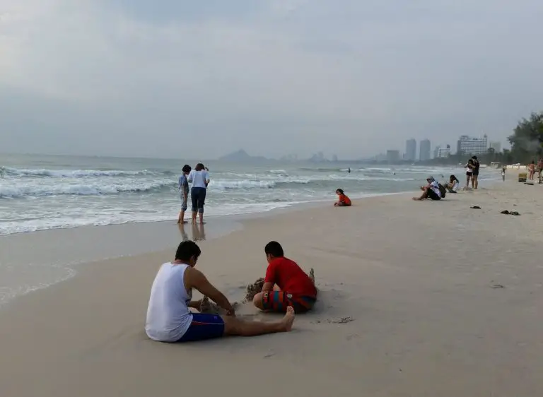 The central section of the city beach of Hua Hin