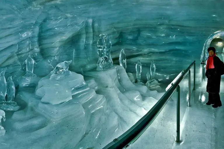 At the Jungfraujoch Ice Palace