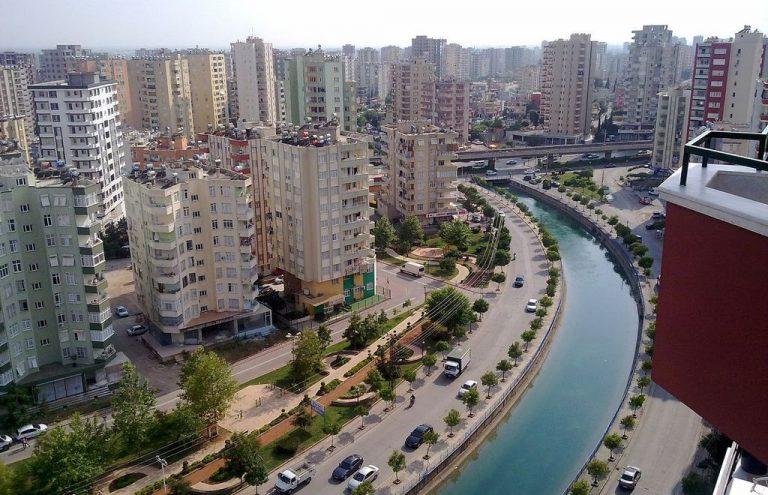 The modern part of the city of Adana