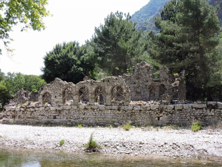 The ruins of the ancient city of Olympos