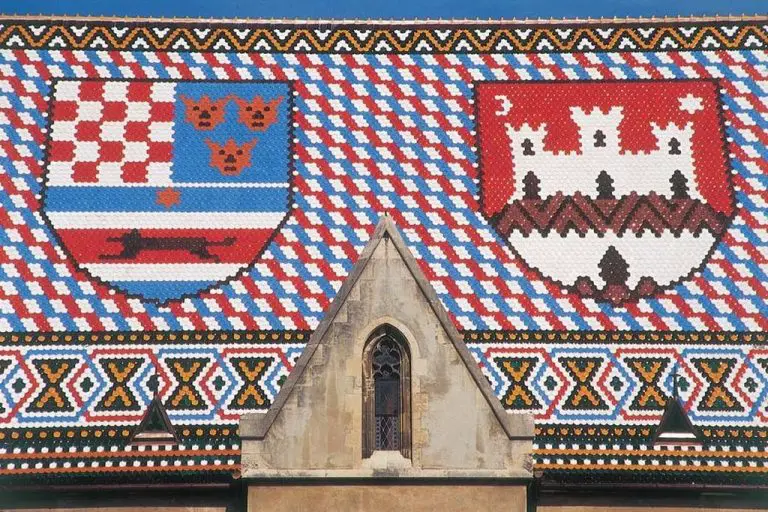 Tiled roof of St. Mark's Church