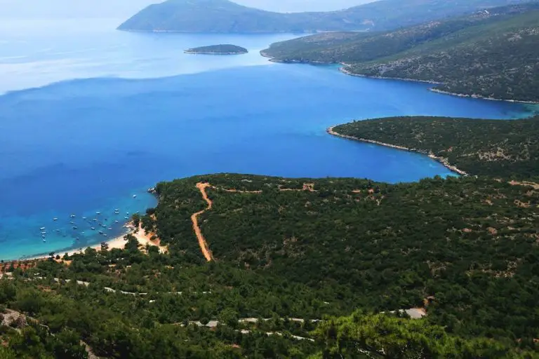 Top view of the island of Samos
