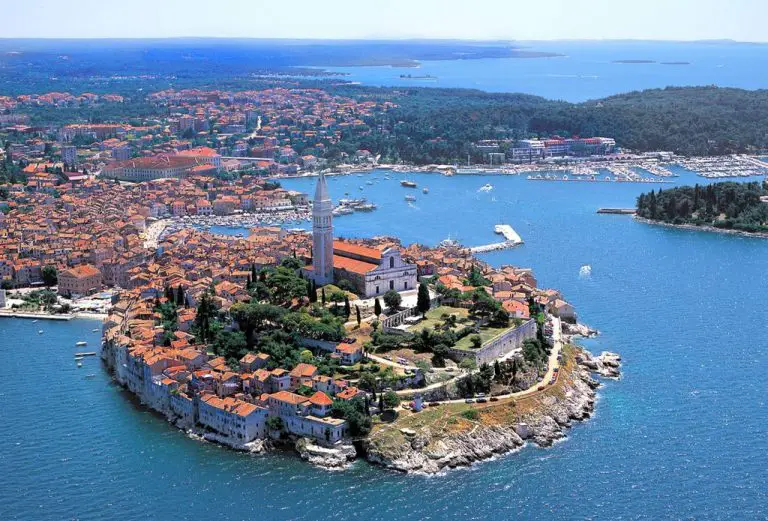 Top view of the city of Rovinj