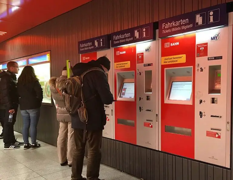 Ticket terminals at Munich Airport