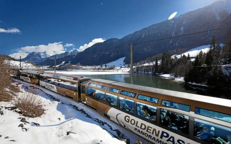GoldenPass Line panoramic window train