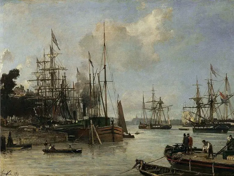 Harbor view, Rotterdam 1856