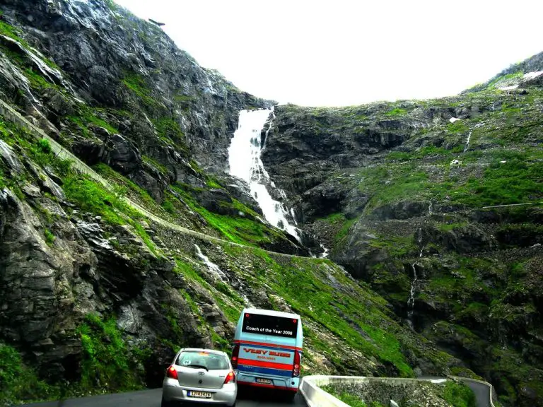 Stigfossen Waterfall by the Troll Road